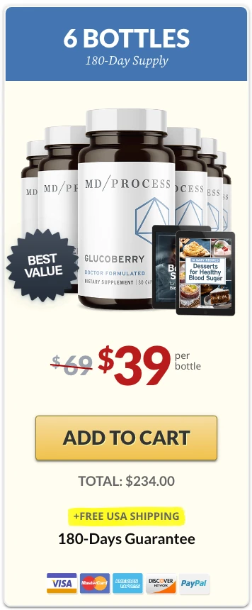 GlucoBerry 6 bottles